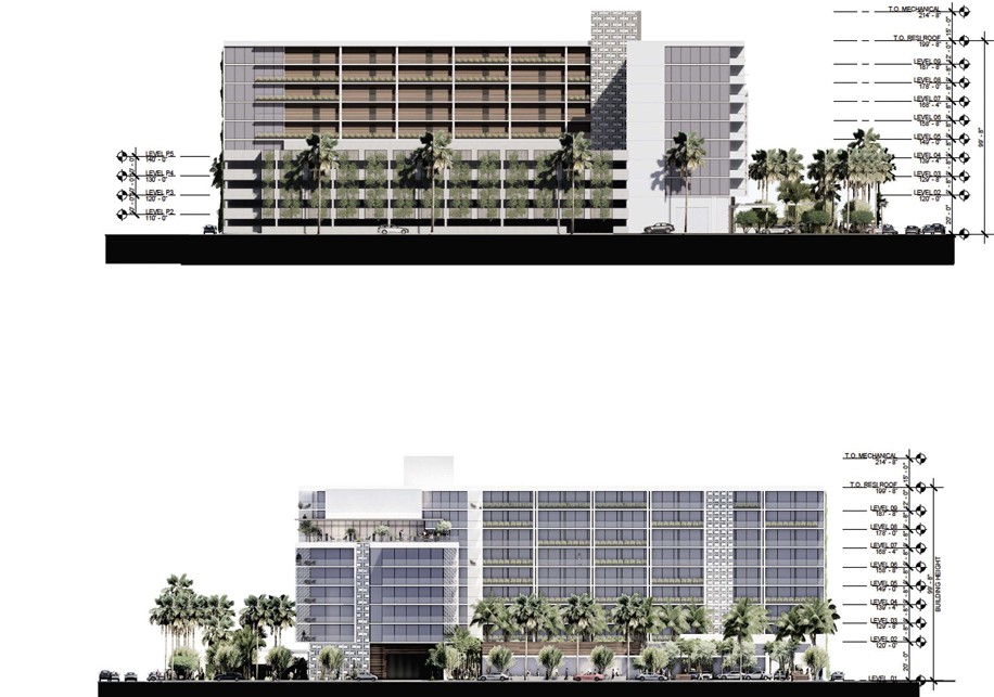 Rendering of proposed new hotel and condo development in midtown Palm Springs