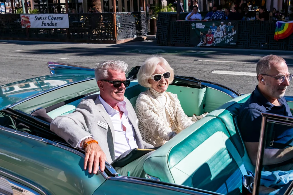 Modernism Week Nelda Linsk Star Rededication William Kopelk and Nelda Linsk photo by David A. Lee DAL 6730