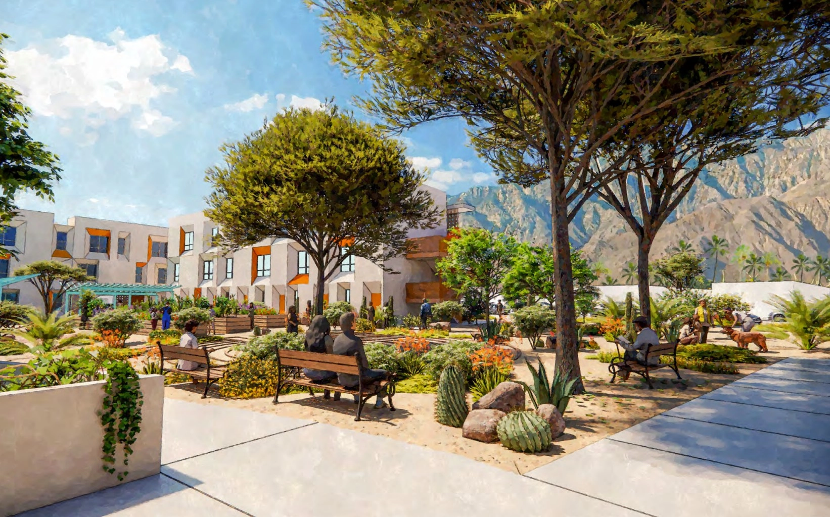 Palm Springs approves affordable senior housing - rendering