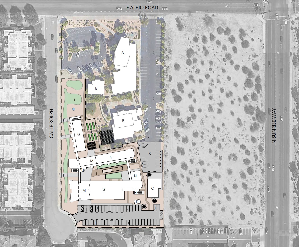 Palm Springs approves affordable housing - site rendering