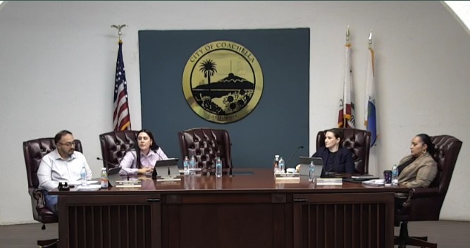 Coachella – Council group Coachella city council - photo of the April 22 meeting.