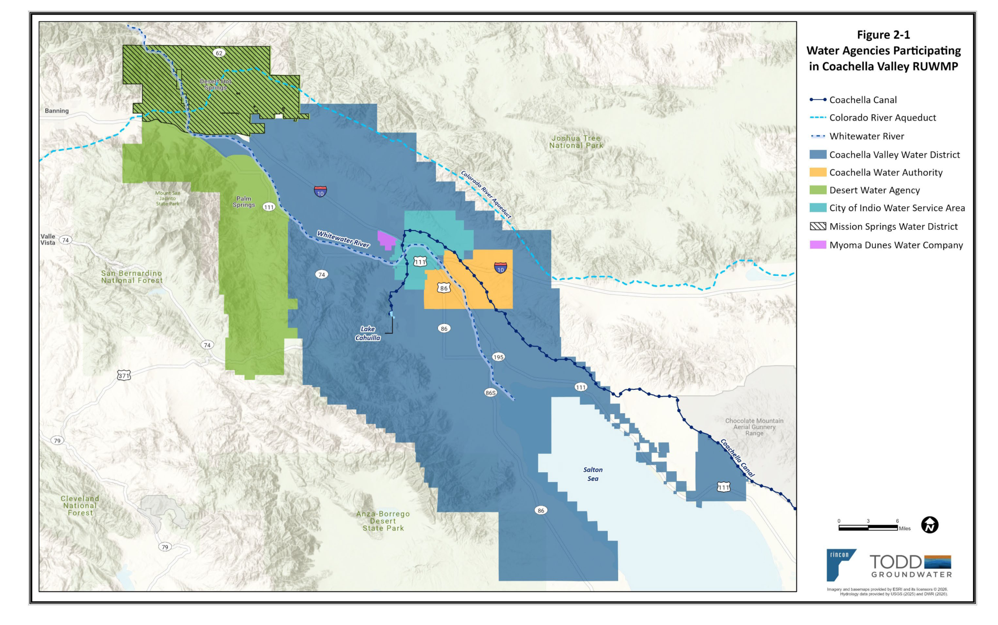 Coachella Valley Water - water agency area map image.