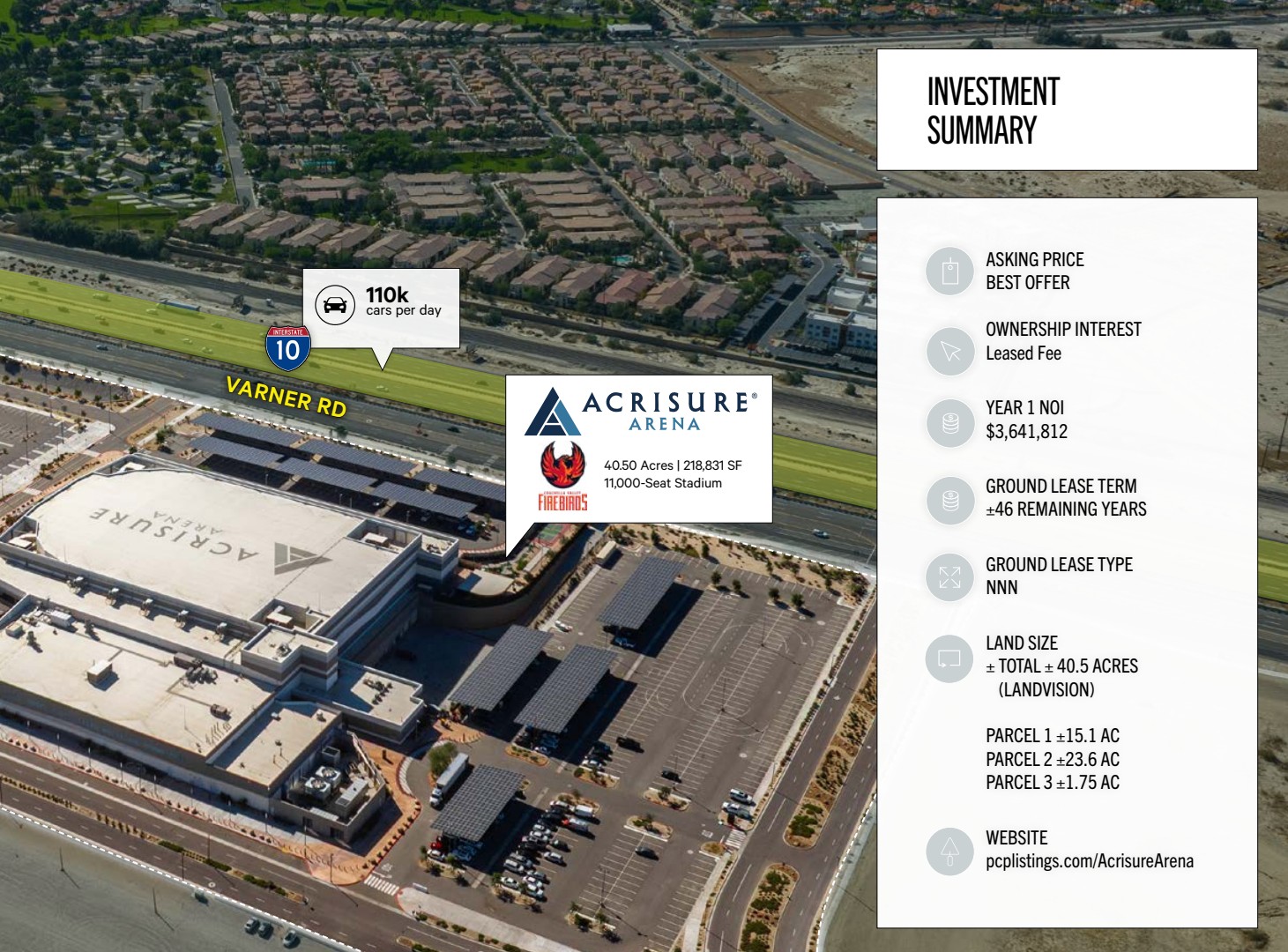 Acrisure Arena - aerial image 