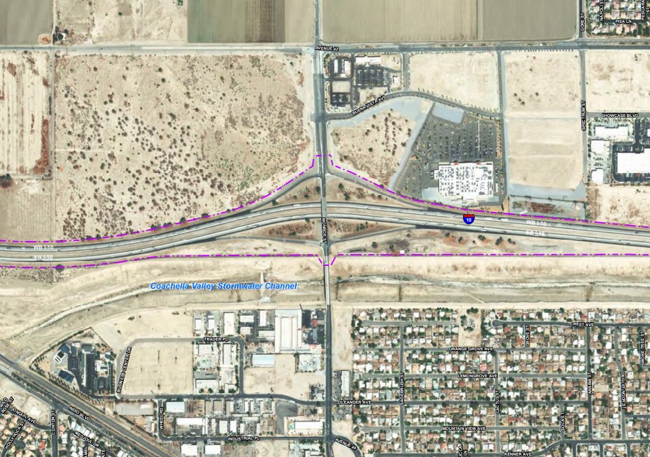 Indio - Monroe Street aerial map