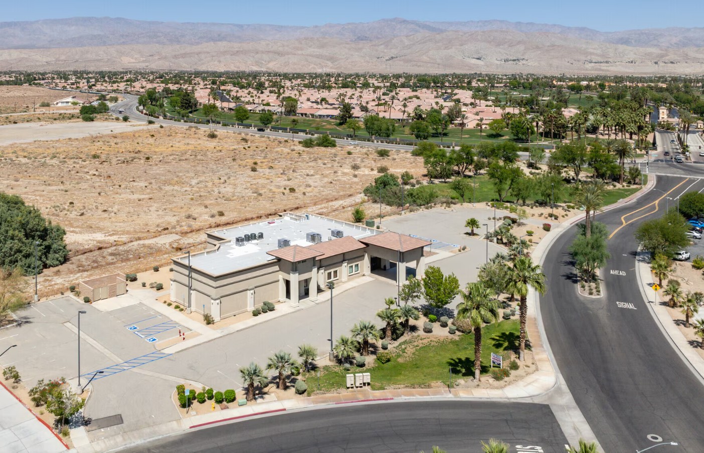 What's For Sale - Palm Desert healthcare building - aerial image