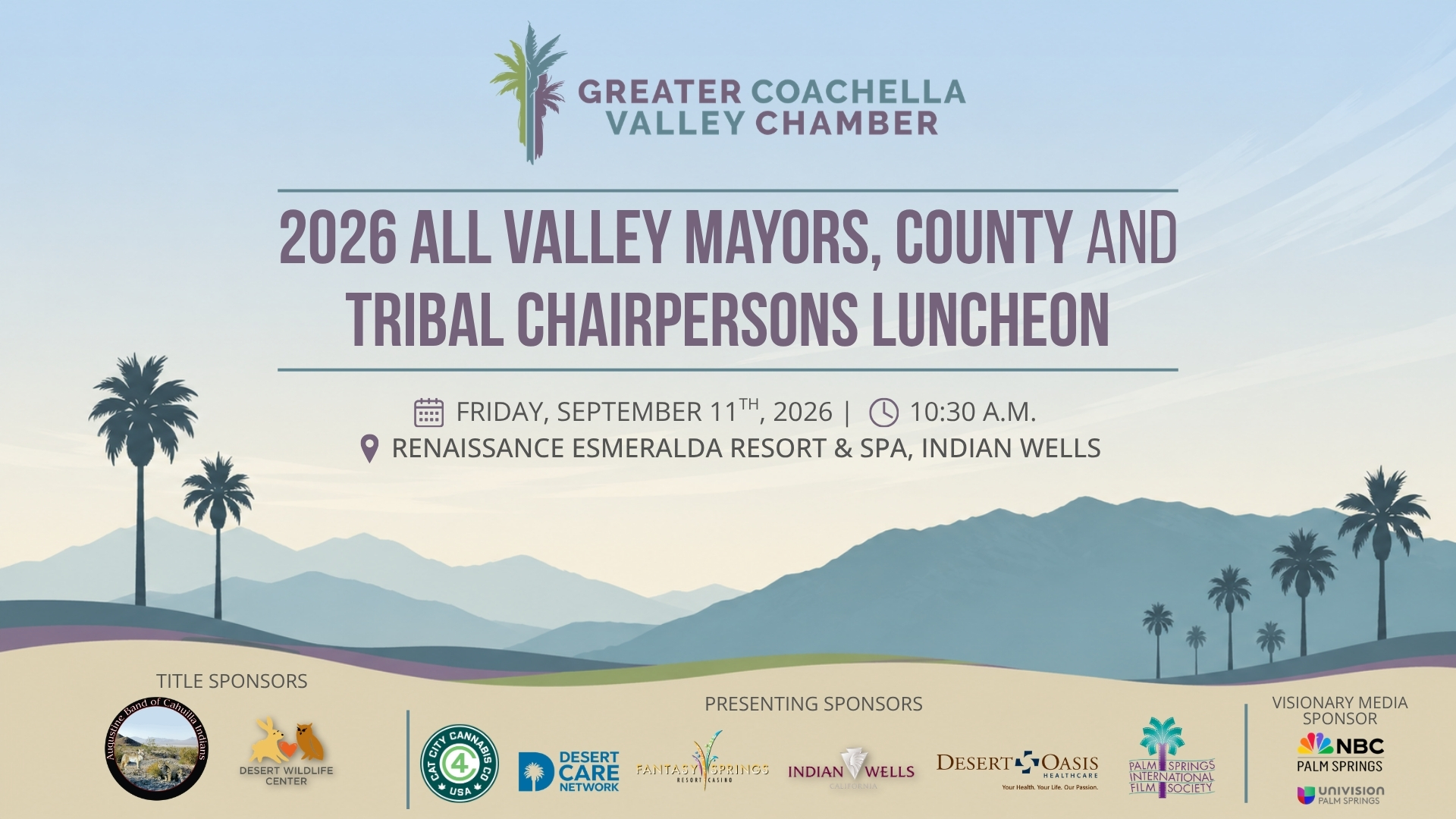Greater Coachella Valley Chamber - luncheon graphic