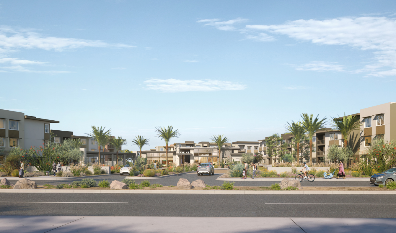 Indio - Avenue 42 apartments site - aerial image