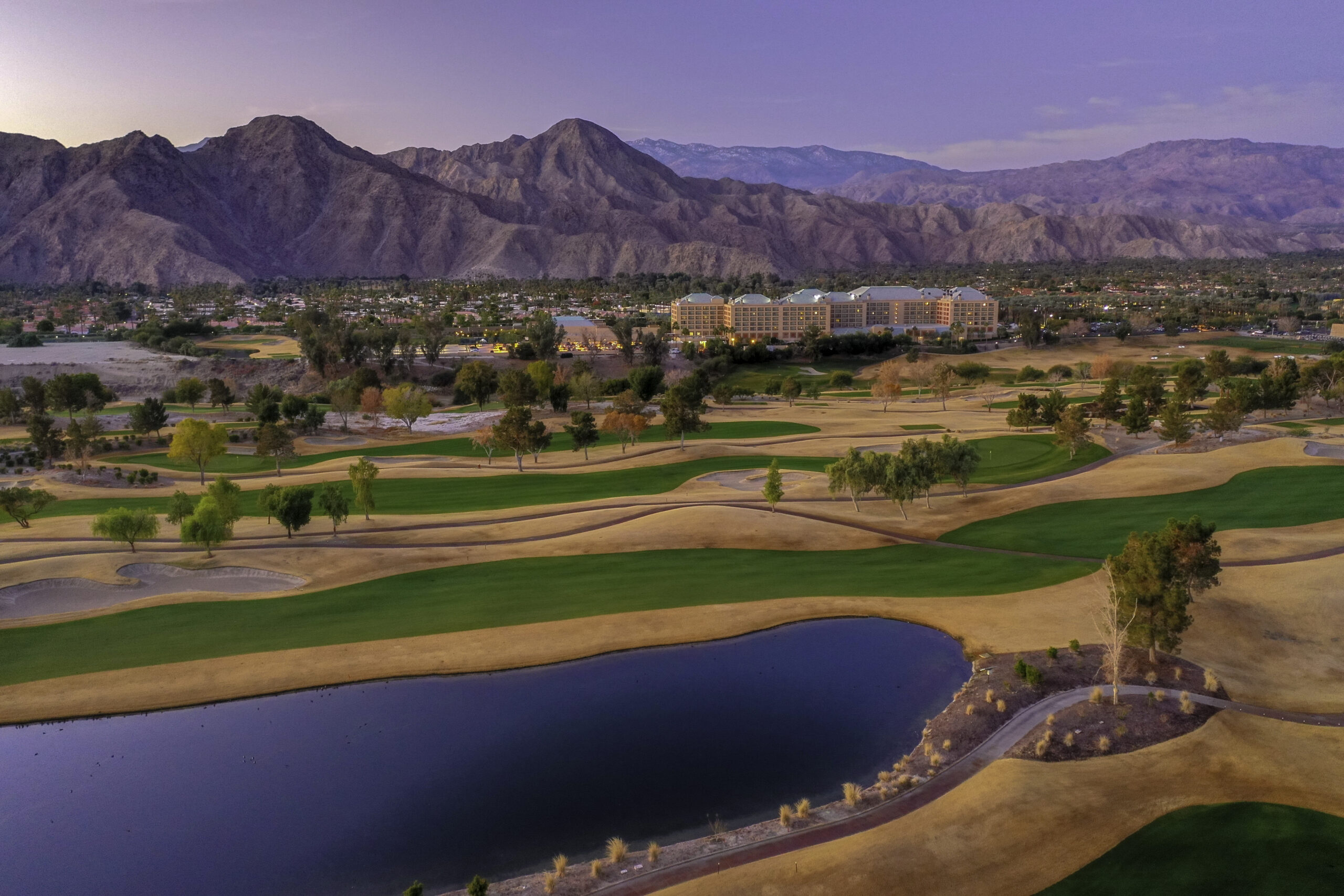 Indian Wells - Golf Resort image - aerial from east.