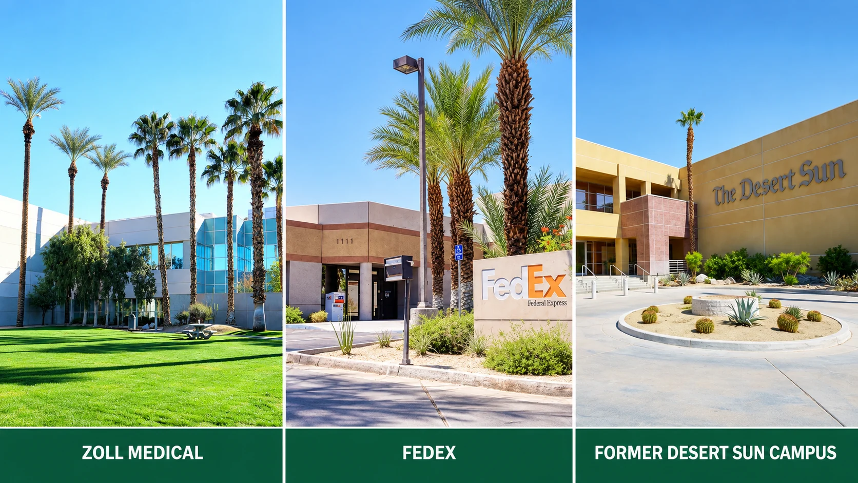 Palm Springs - combined image of empty buildings