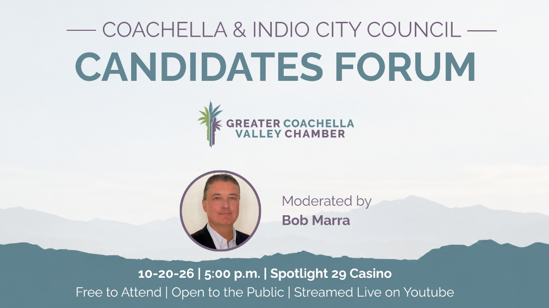 Coachella Valley - candidate forum graphic
