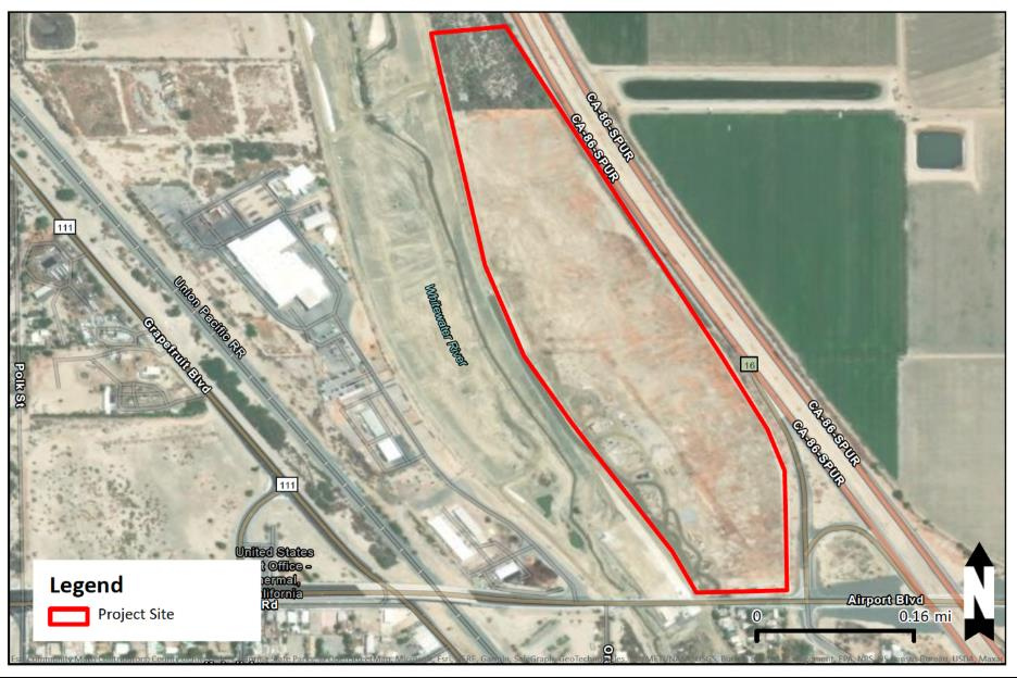 Coachella Delays Vote on 625,000-Square-Foot Airport Business Park 1 Coachella - Airport Business Park aerial location map